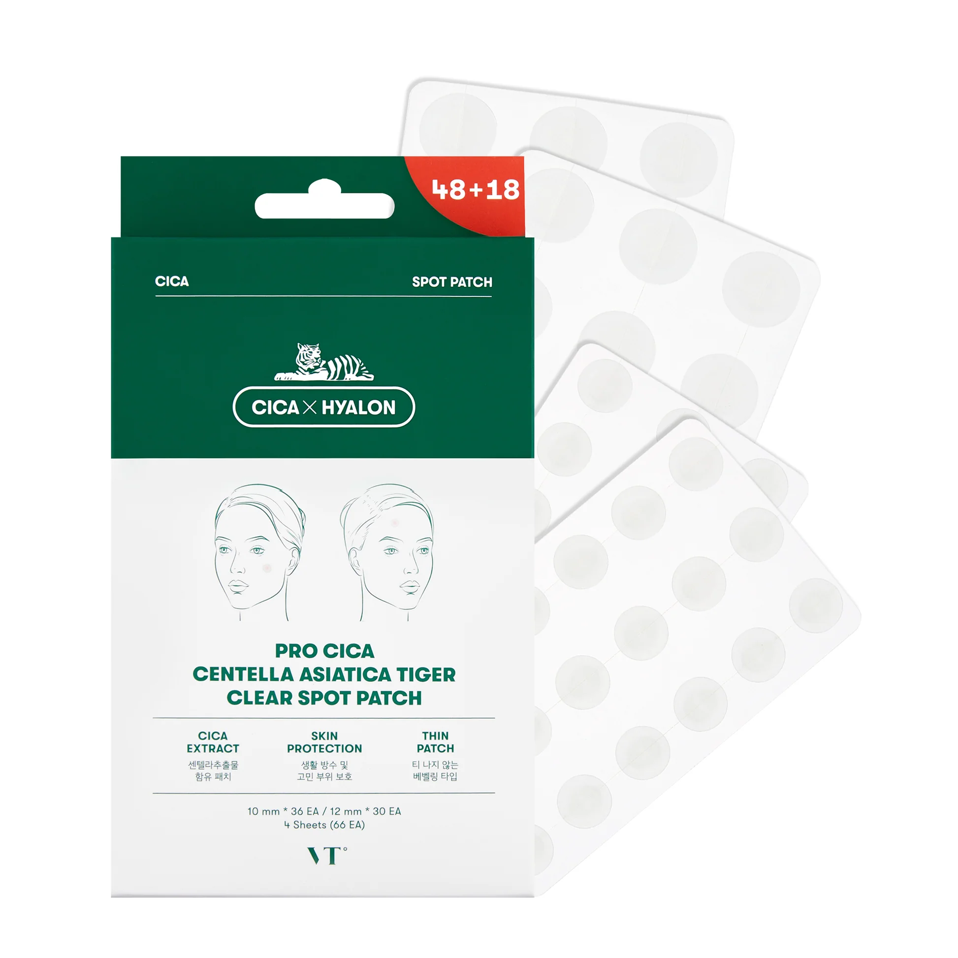 VT Cosmetics Cica Spot Patch- Cerotti Idrocolloidali Contro Brufoli e Imperfezioni della Pelle