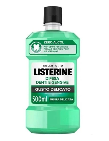 Listerine Collutorio Difesa Denti e Gengive Gusto Delicato - 500ml