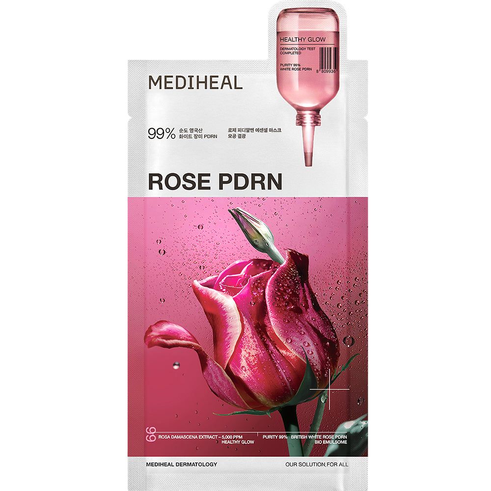 MEDIHEAL Rose PDRN Essential Sheet Mask Healthy Glow