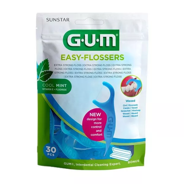 GUM Easy archetti interdentali Cool Mint gusto con vitamina E e Fluoride - 30 pezzi