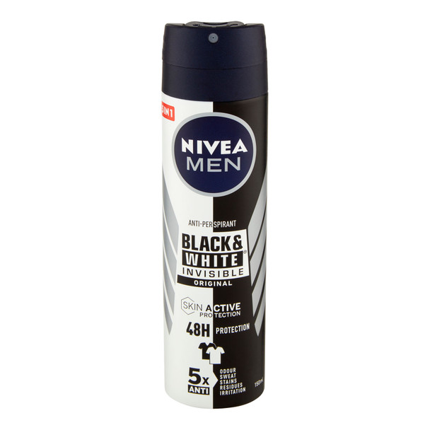 NIVEA Men Invisible for Black & White Original Spray - 150ml