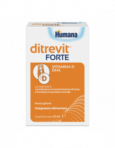 Humana Ditrevit Forte integratore alimentare di vitamina D e DHA - 15ml