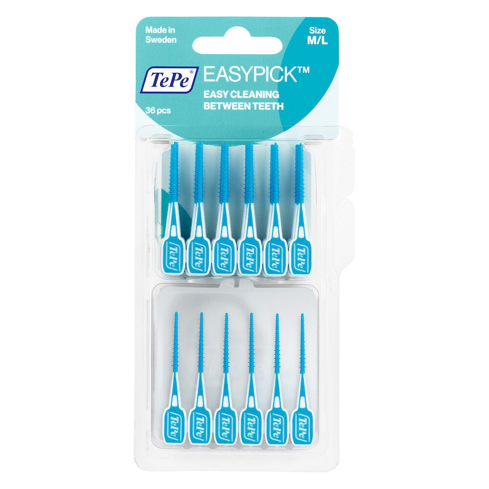 TePe Easypick Scovolini Interdentali/Stuzzicadenti con Case M/L Blue - 36 pezzi
